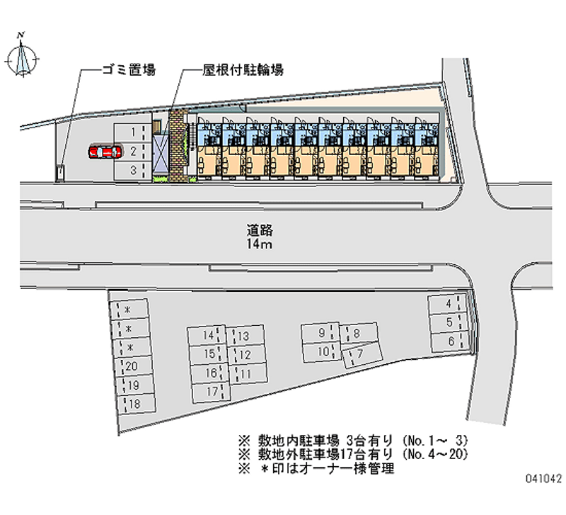 レオパレスＩＮＯＵＥ 月極駐車場