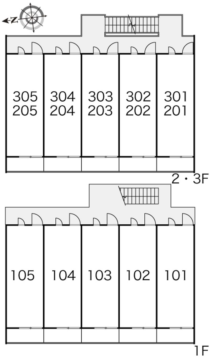 レオパレス本町 間取配置図