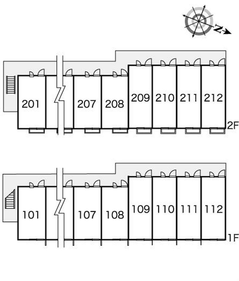 レオパレスプレミール稲毛 間取配置図