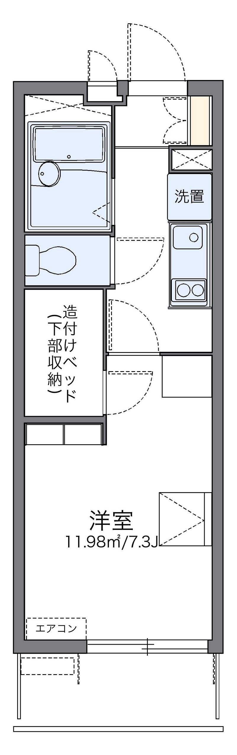 レオパレスクレール 間取図