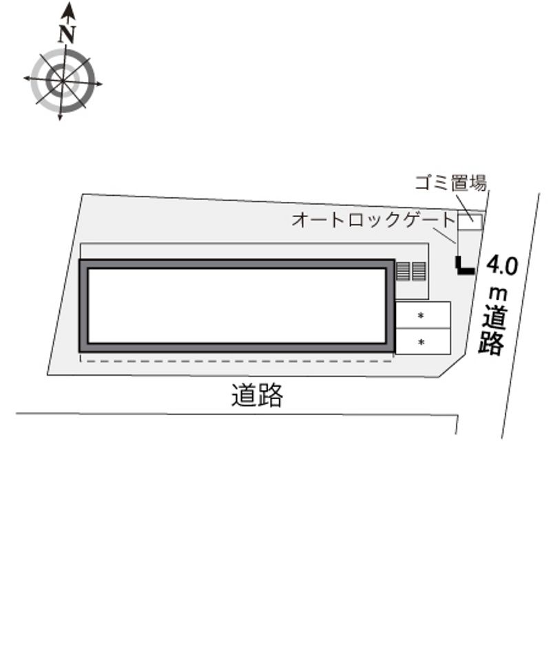 レオパレスリバーパーク 配置図