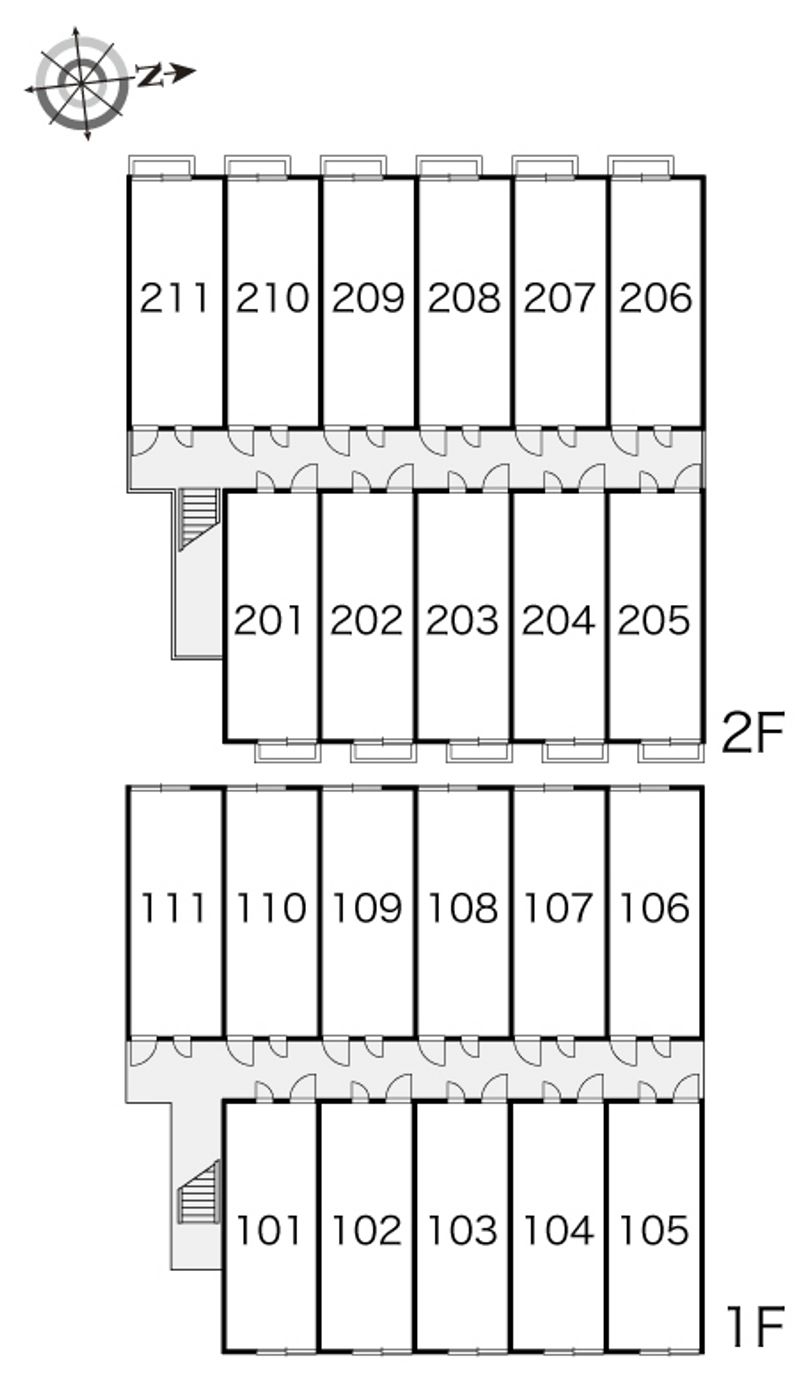 レオパレスＮＡＫＡＴＡ　Ａ 間取配置図