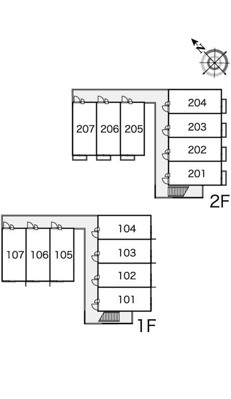 レオパレスボヌール 間取配置図