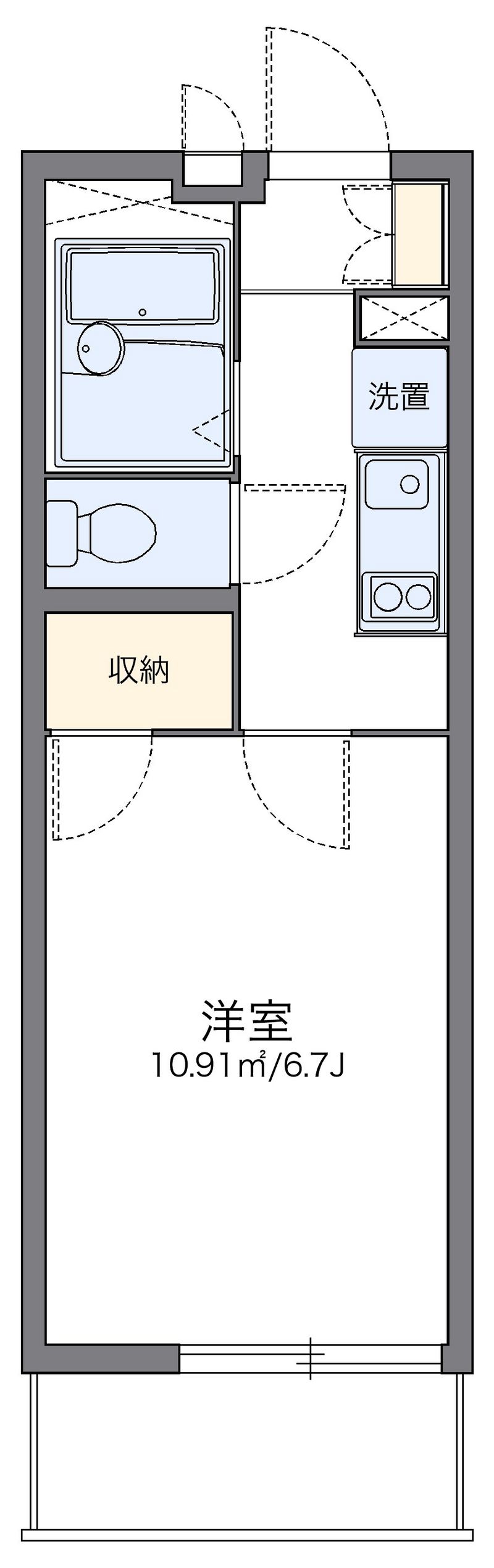 レオパレスメローフィールド　Ｋ 間取図