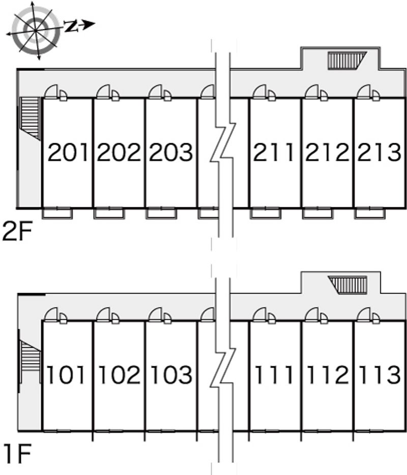 レオパレスコンフォートⅡ 間取配置図
