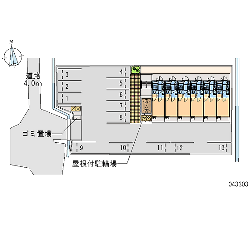 レオパレスプラシーボ上島 月極駐車場