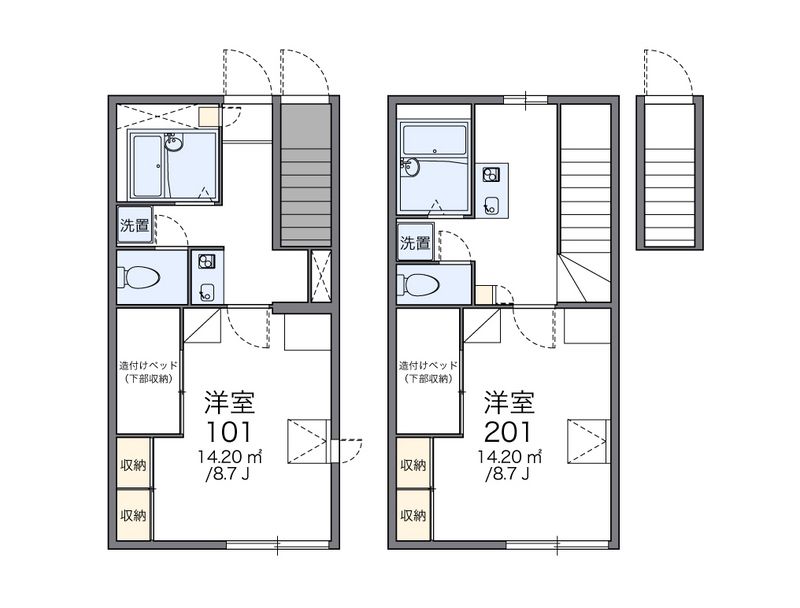 レオパレス藤原台 間取図
