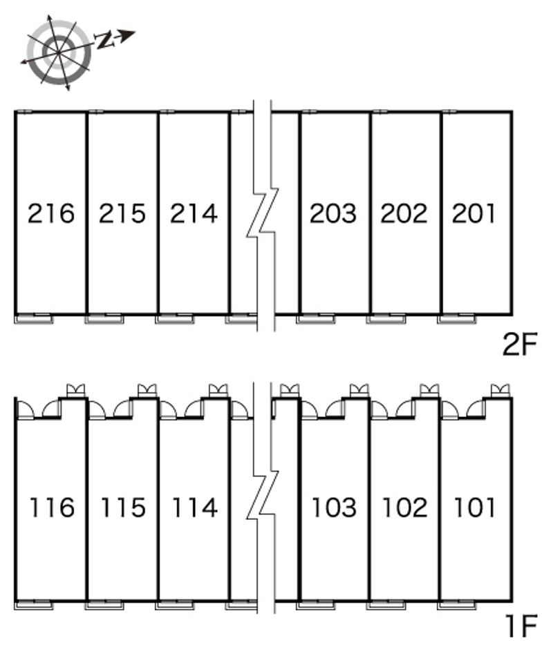 レオパレスひまわり 間取配置図