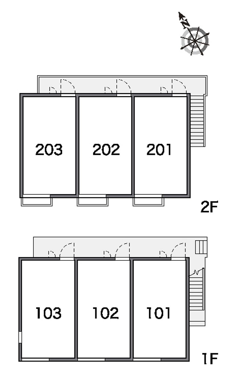 レオパレスボレール 間取配置図