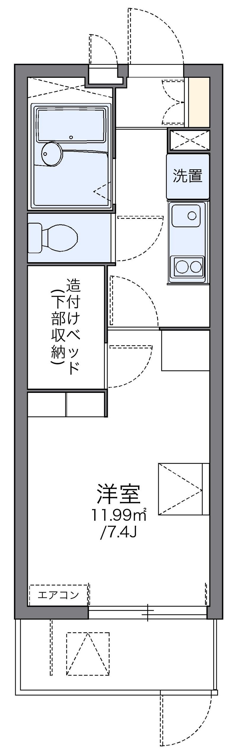 leopalace Fontana Uchimotocho 户型图