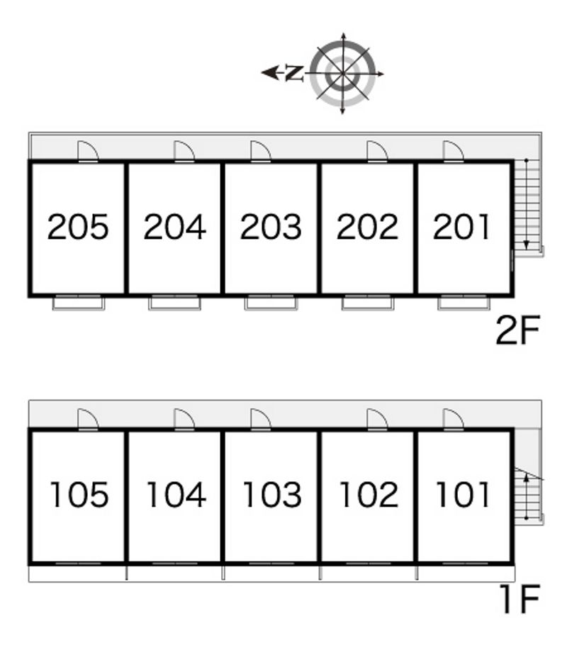 レオパレスナカイ　 間取配置図