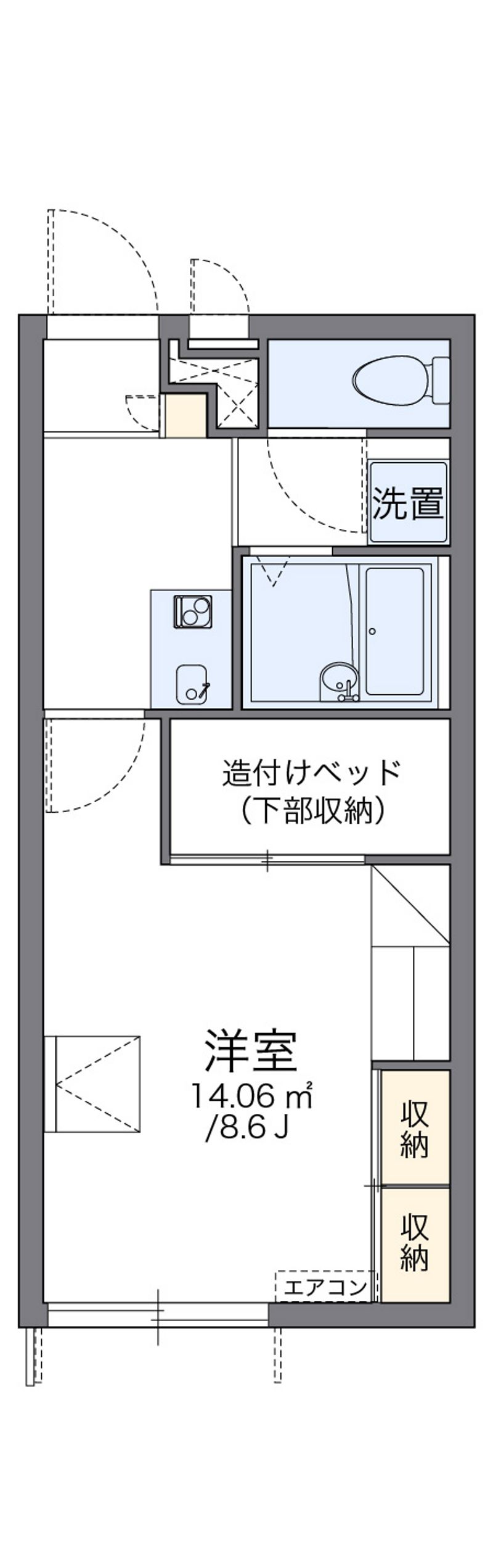 レオパレスルシェルブルー 間取図