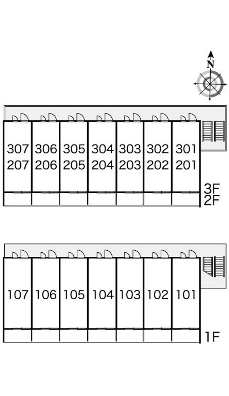 レオパレスウイング近藤Ⅴ 間取配置図
