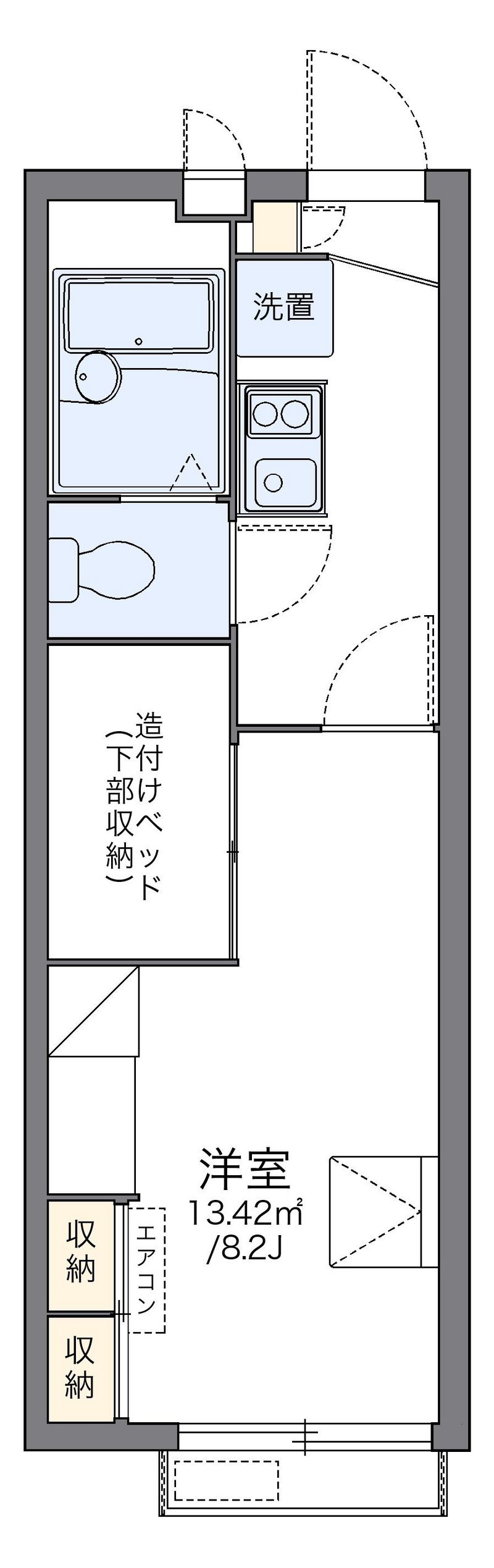レオパレスＯＲＩＯＮ　Ｗ 間取図