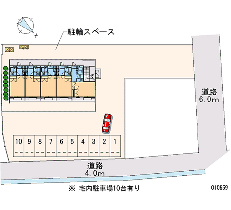 レオパレス三輪Ⅲ 月極駐車場