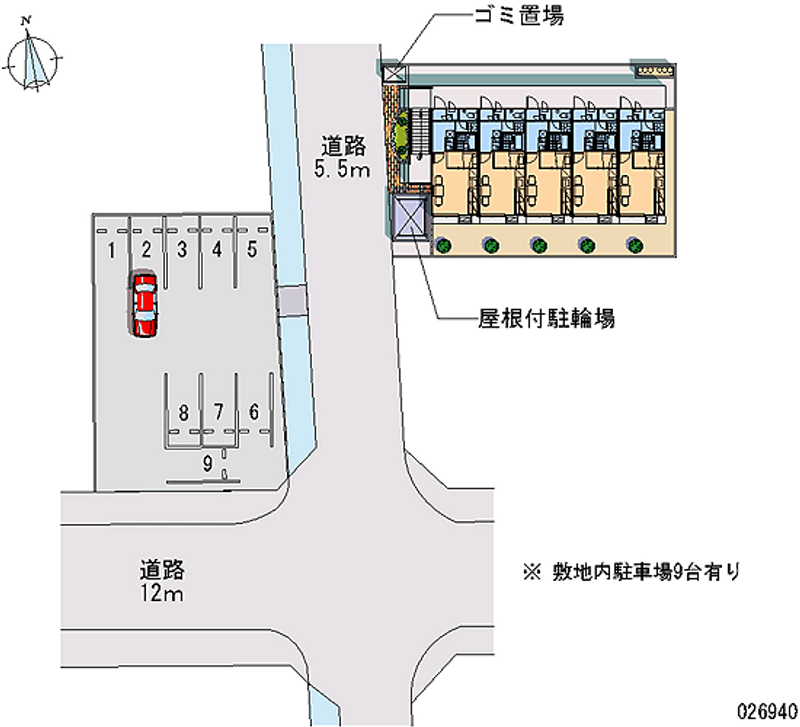 レオパレスサニーホームズ４ 月極駐車場