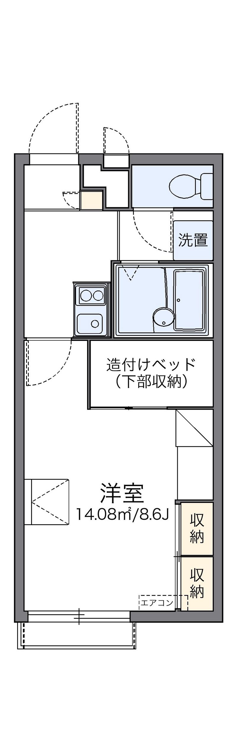 レオパレスシスル２ 間取図