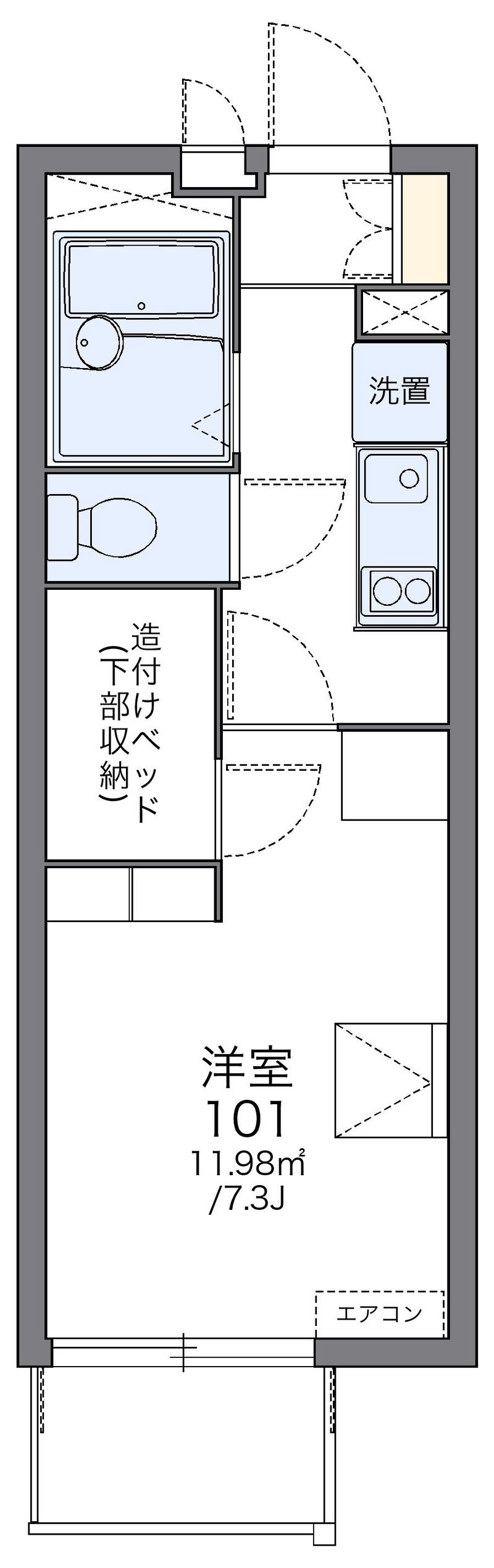 レオパレスウィンヒル 間取図