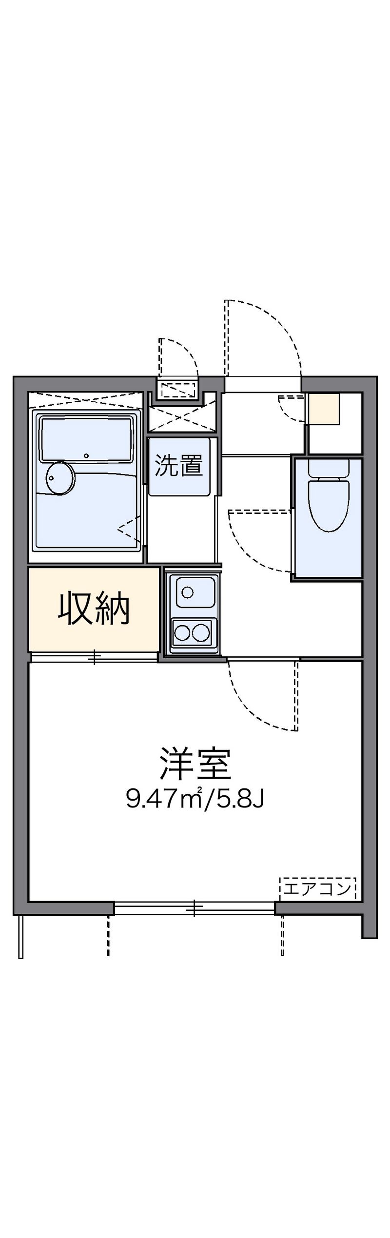 レオパレスハナテン２番館 間取図