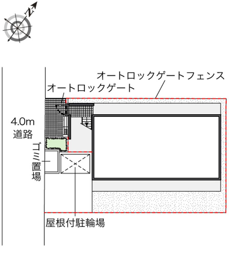 レオパレスイキ西新宿 配置図