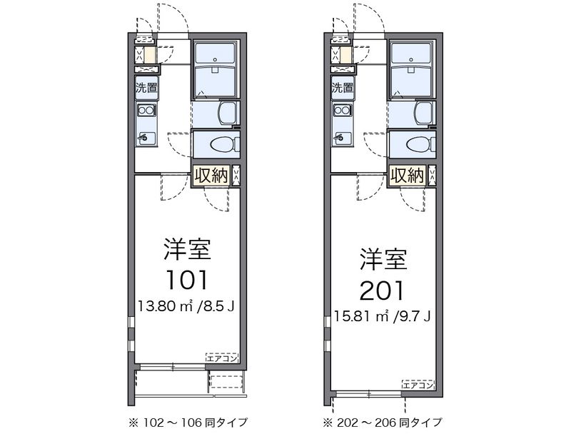 クレイノフローラ　六坊Ⅱ 間取図