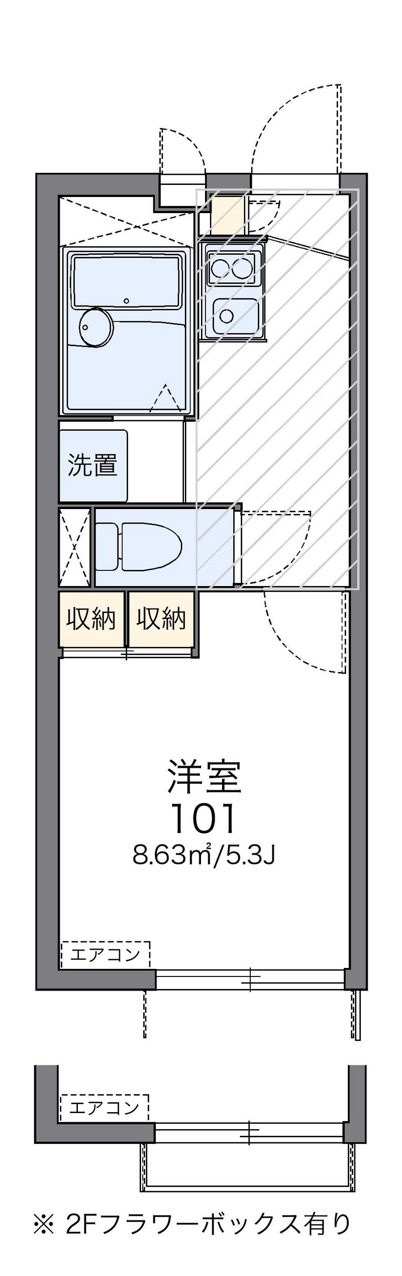 レオパレスサン　ミラード 間取図