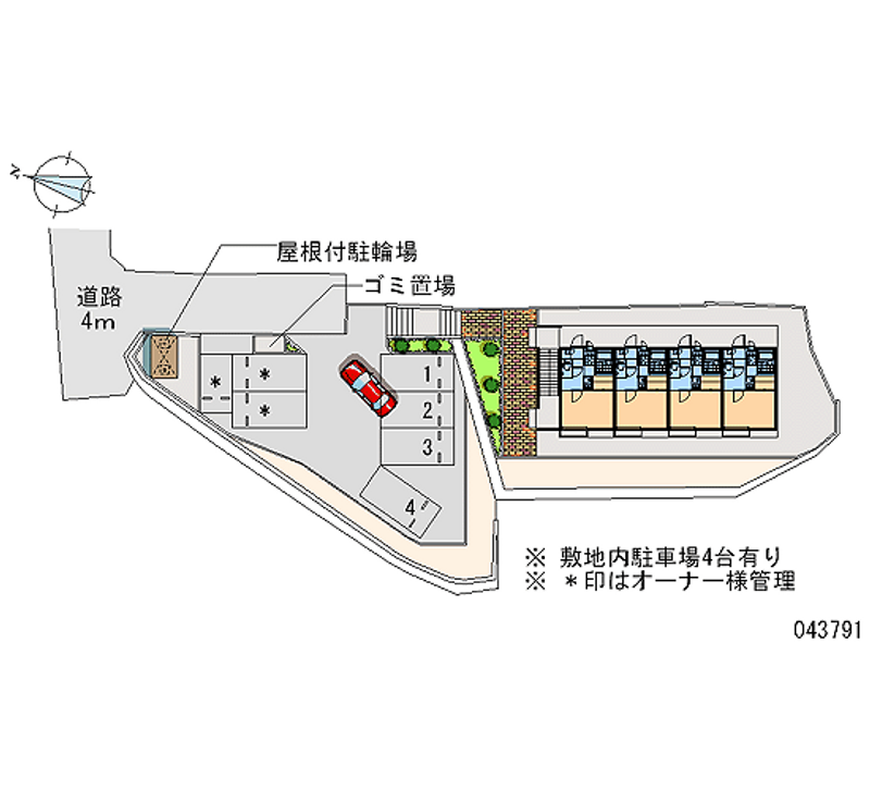 レオパレスグリーンハイツ 月極駐車場