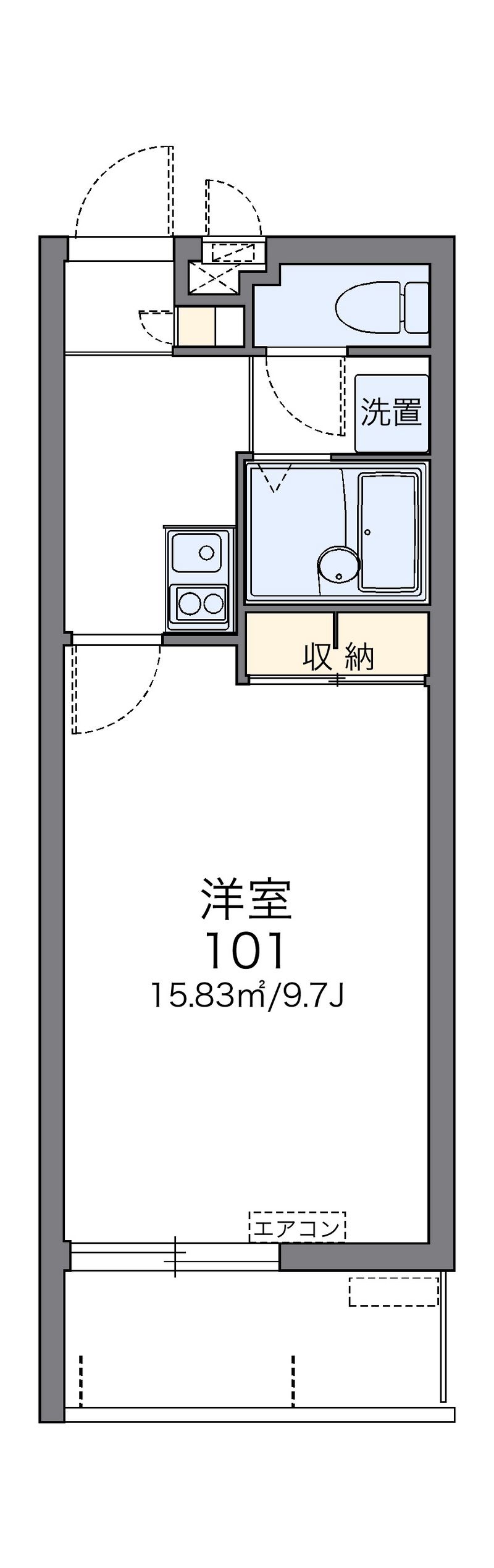 レオパレスハル 間取図
