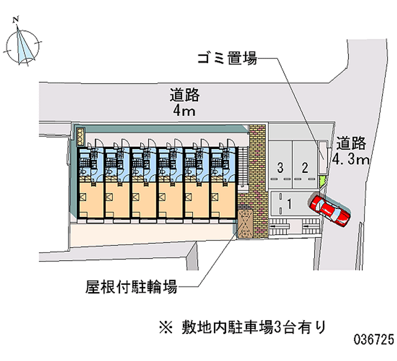 レオパレスラドゥガールＫ 月極駐車場