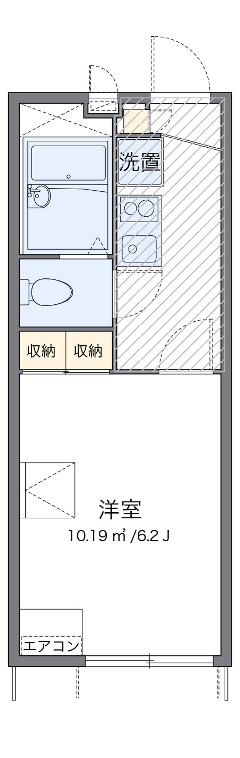 レオパレスハグレー　トマツⅡ 間取図