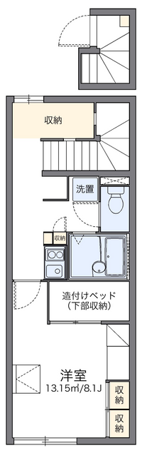 レオパレス喜楽楽１ 間取り図