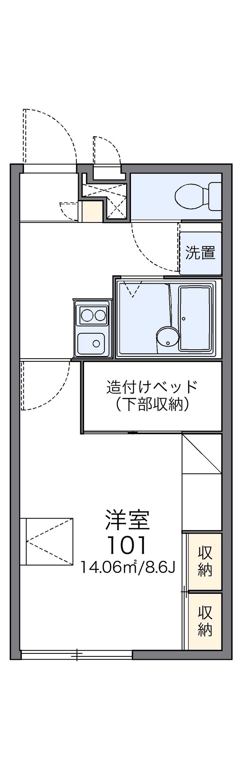 レオパレスジュネスＫ 間取図