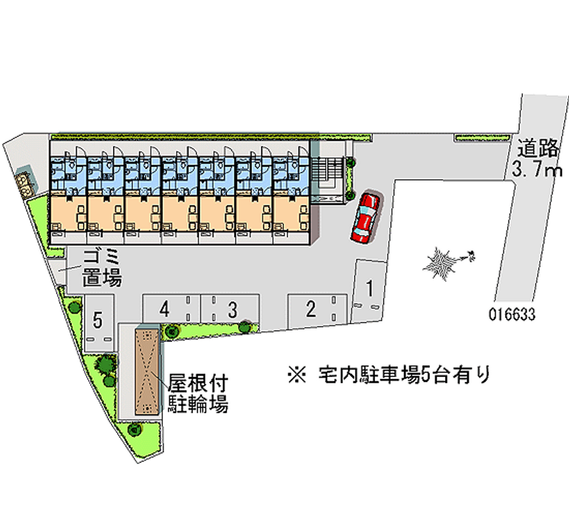 レオパレスラッキーハイムＴ 月極駐車場