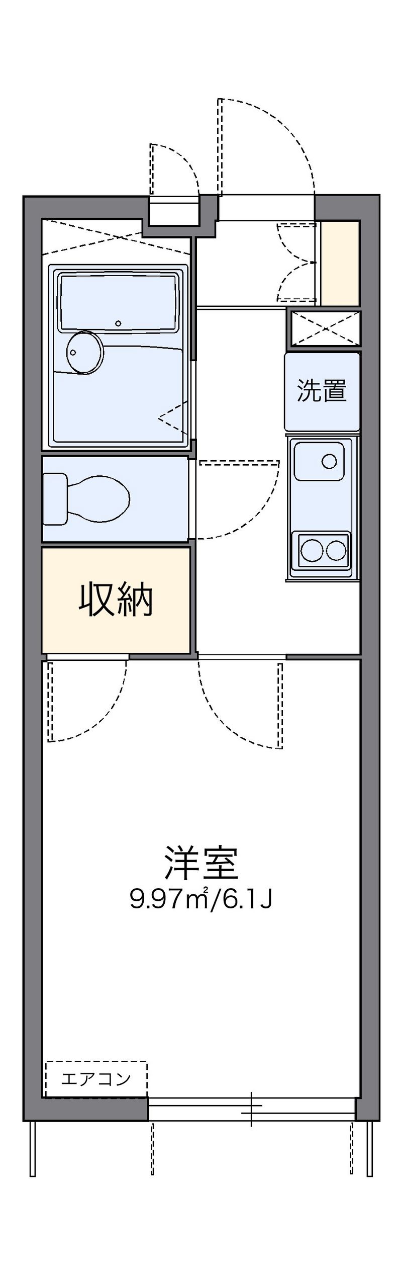 レオパレスブルーシャイン 間取図