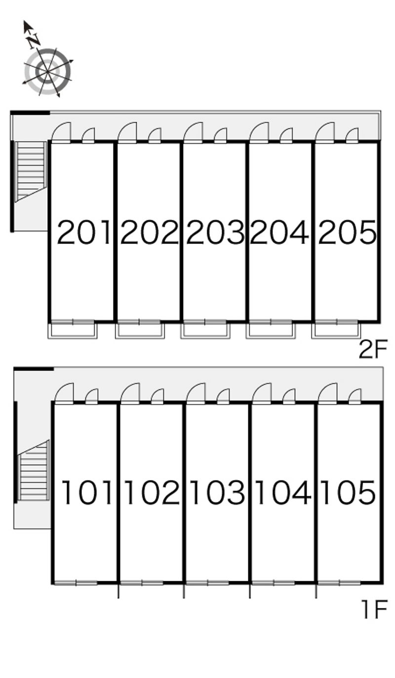 レオパレスかのん 間取配置図
