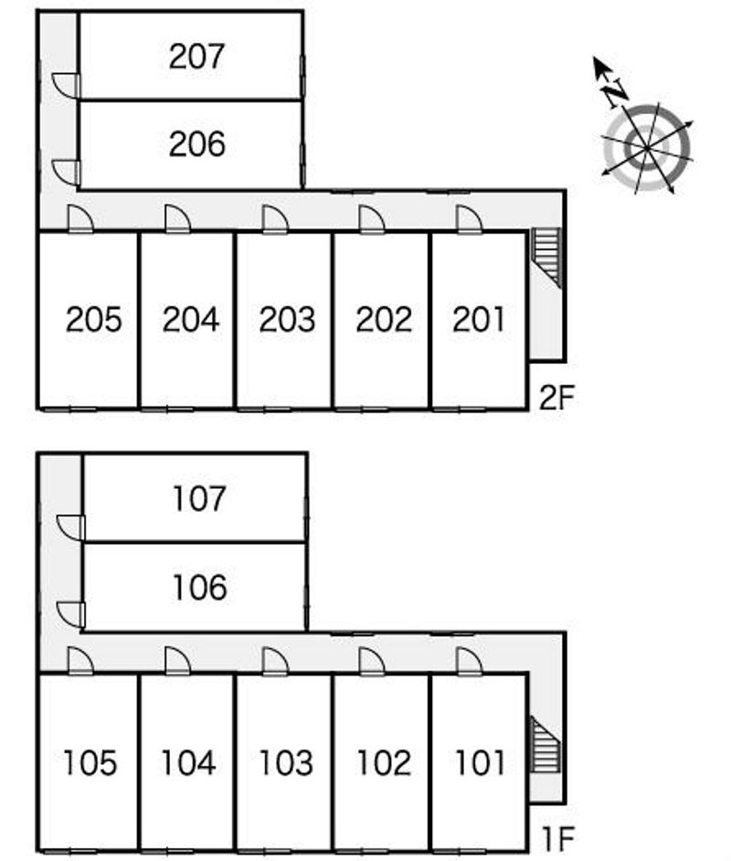 レオパレスライブリーⅡ 間取配置図