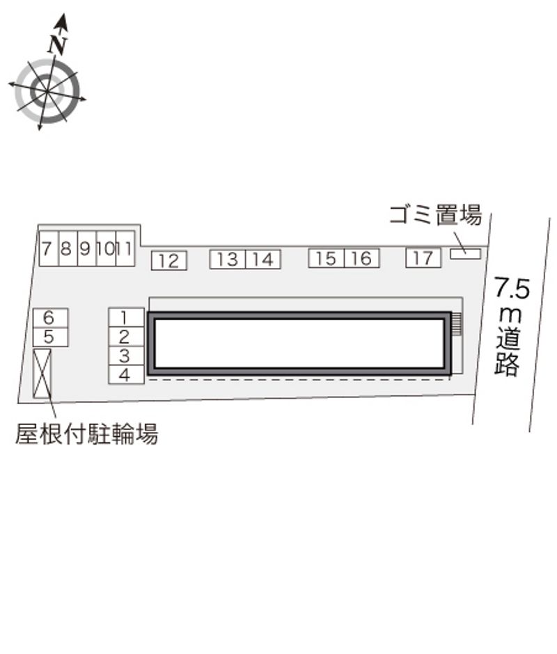 レオパレスオークトゥリーズ 配置図