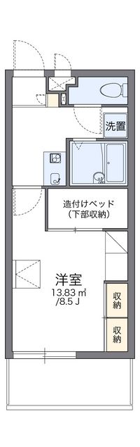 レオパレスハンビー北谷 間取り図