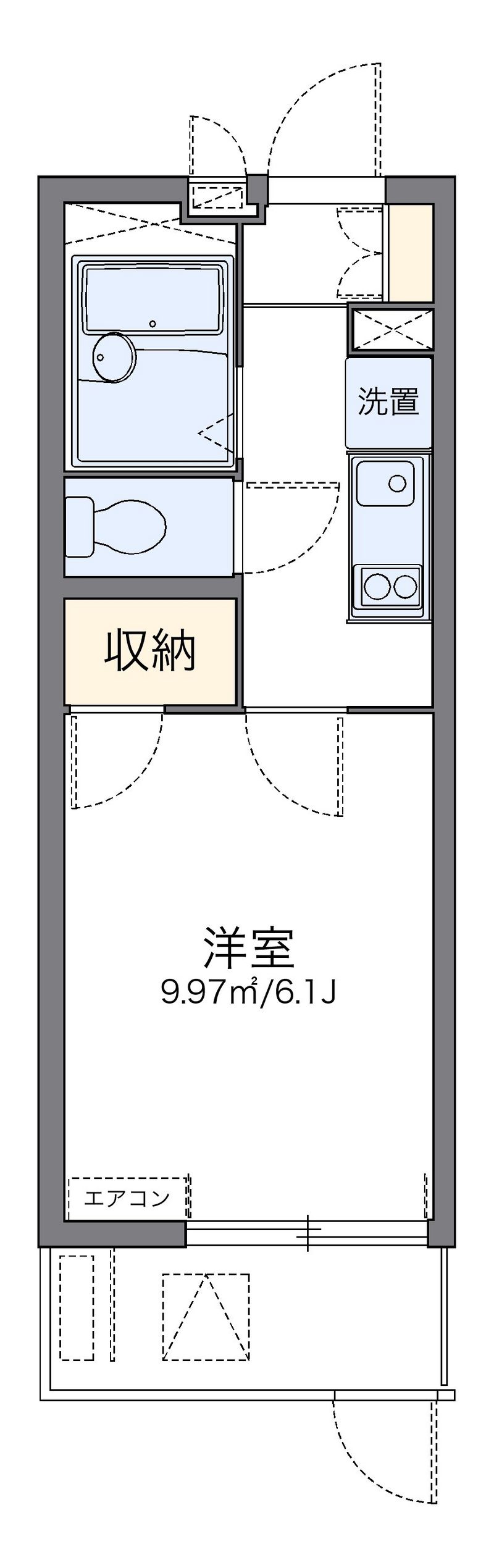 レオパレスガーデン湊 間取図