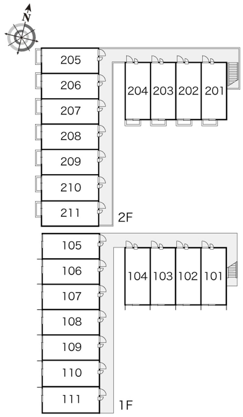 レオパレスルミナス 間取配置図