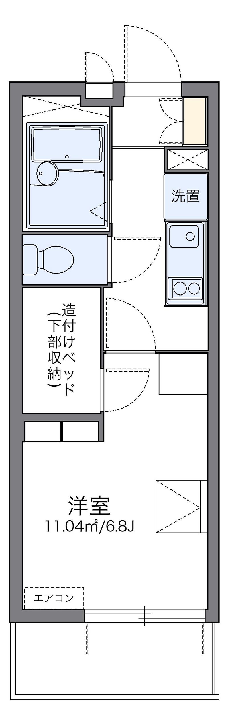 レオパレスアーク姫島 間取図