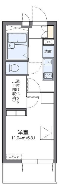 レオパレスアーク姫島 間取り図