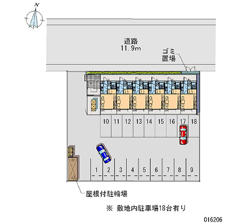 レオパレスシャルム瀬戸 月極駐車場