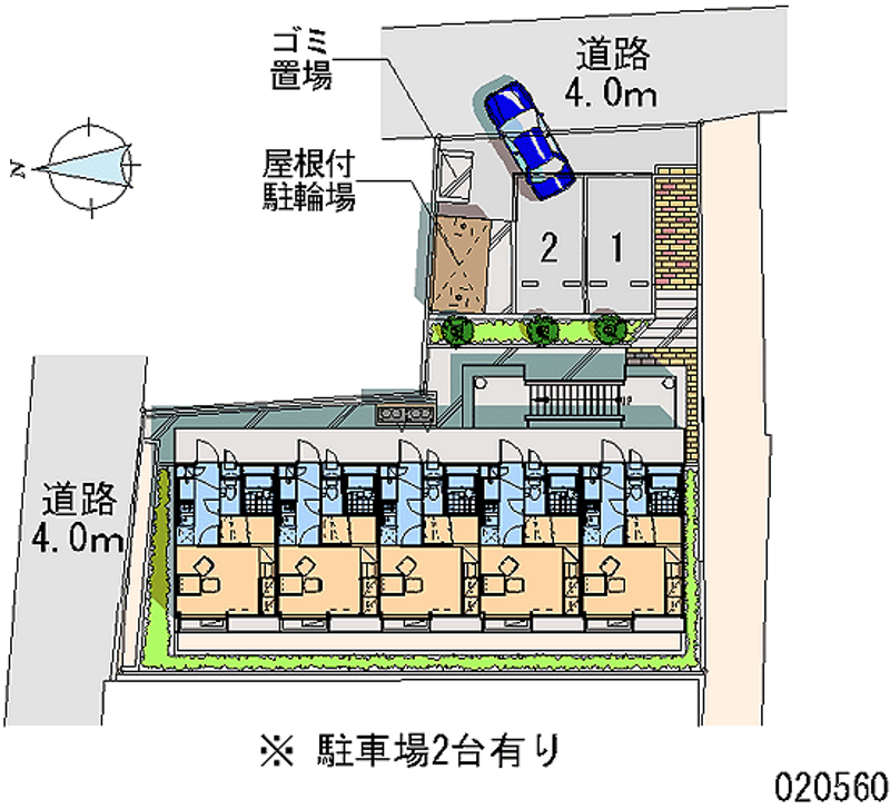 レオパレスフォレ　タキノイ 区画図