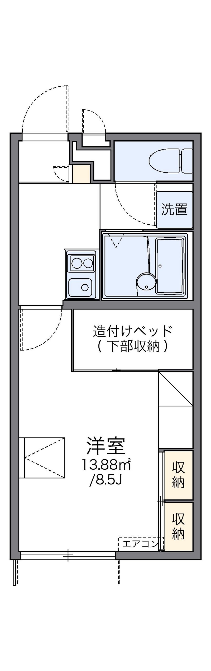 レオパレスササコエ 間取図