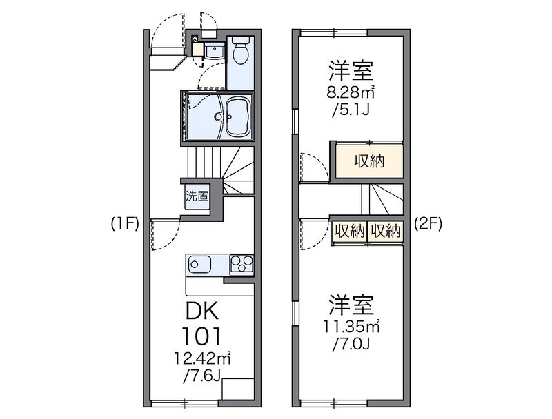 レオパレスセナファミリー　Ⅰ 間取図