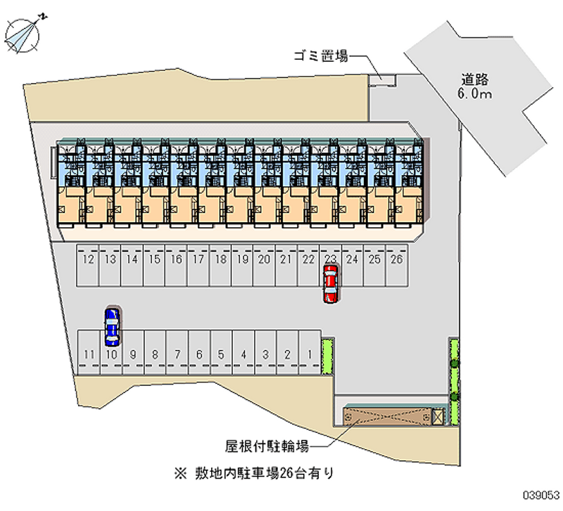 レオパレス如水 月極駐車場