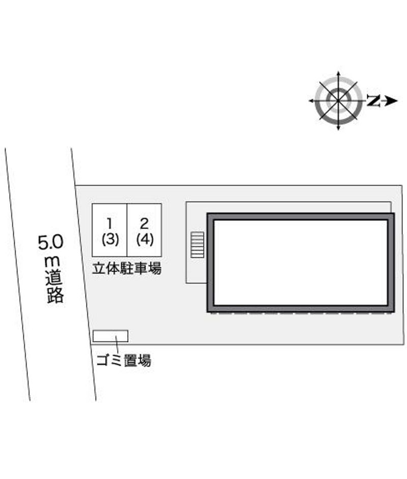 レオパレスサンライズ箕面今宮 配置図