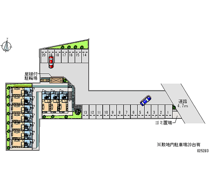 25283 bãi đậu xe hàng tháng