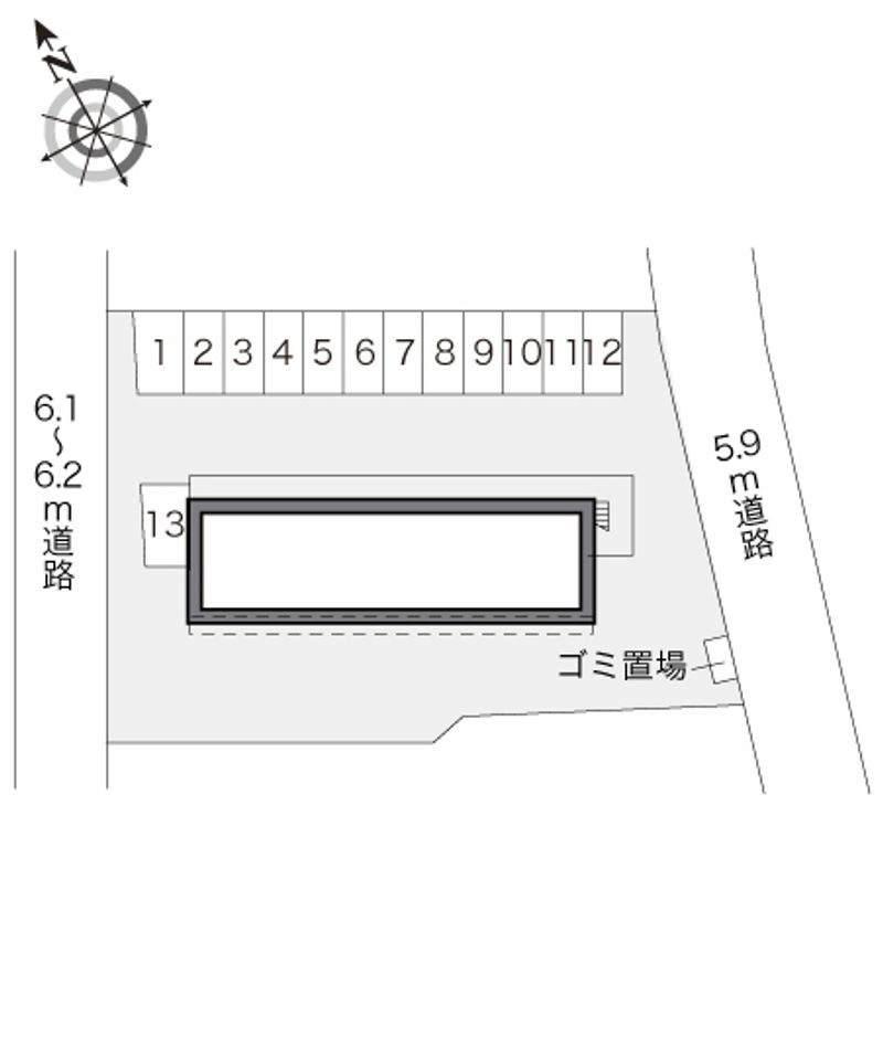 レオパレスＭ 駐車場